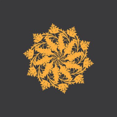 Vektör grafikli Mandala şablon tasarımı