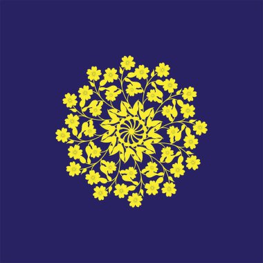 Vektör grafikli Mandala şablon tasarımı