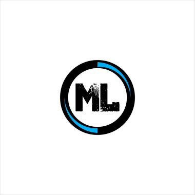 M L harfi logo amblemi tasarımı