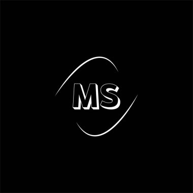 M S harfi logo monogram tasarımı