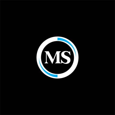 M S harfi logo monogram tasarımı
