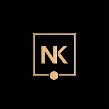 N K harfi logo amblemi tasarımı
