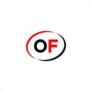 O F harfi logo simgesi tasarımı