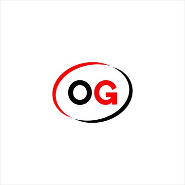 O G ortak harf logosu soyut tasarımı