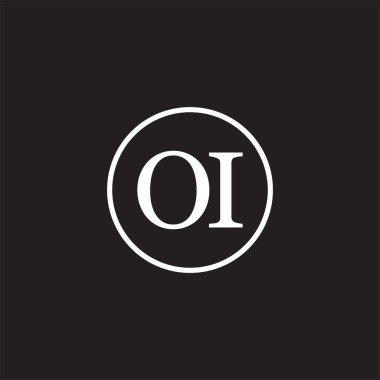 O I letter logo vintage tasarımı