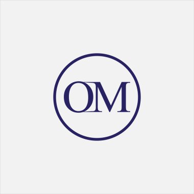 O M harfi logo monogram tasarımı
