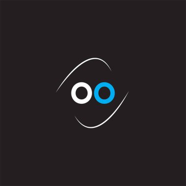 O ortak harf logo monogram tasarımı