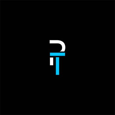 P T harfi logosu yaratıcı tasarım