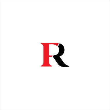 R F ortak harf logosu yaratıcı tasarımı