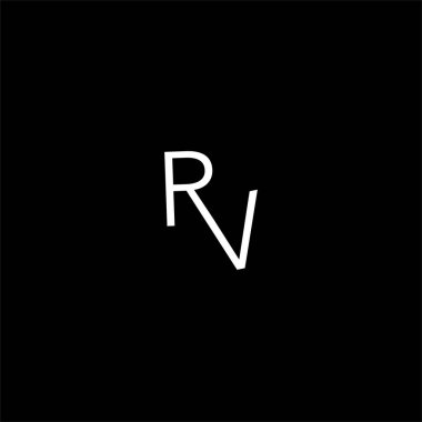 R V harfli logo monogram tasarımı