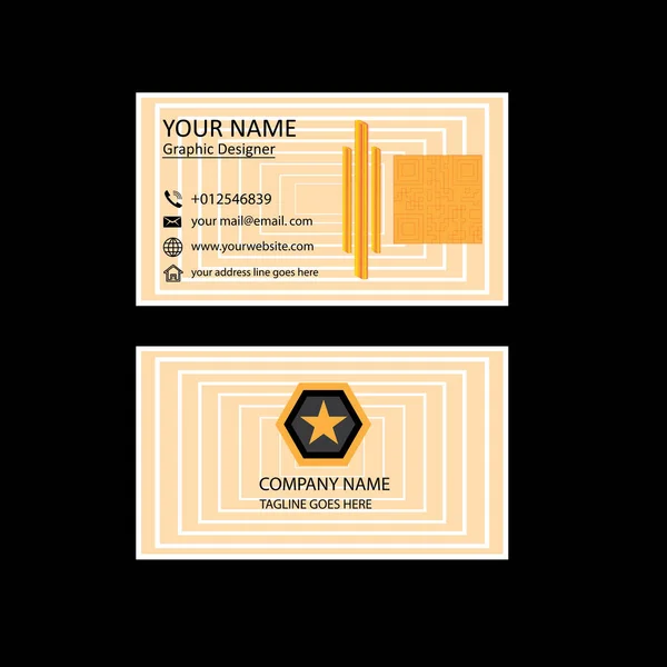 Unique Business Card Design Vector Graphic — Stock Vector
