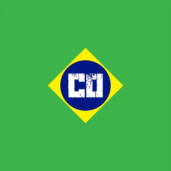 Projeto Monocromático Logotipo Letra Conjunta — Vetor de Stock