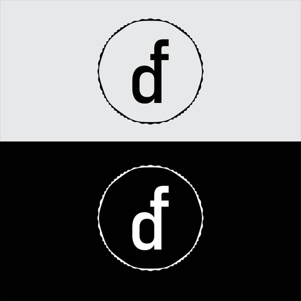 F共同レターロゴ初期デザイン — ストックベクタ