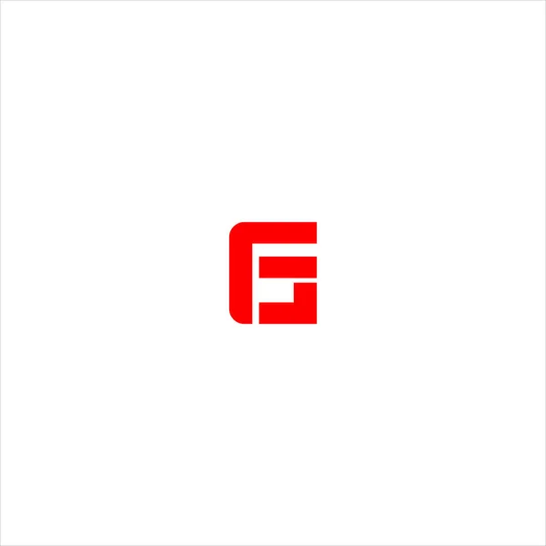 F共同文字ロゴ モノグラムデザイン — ストックベクタ