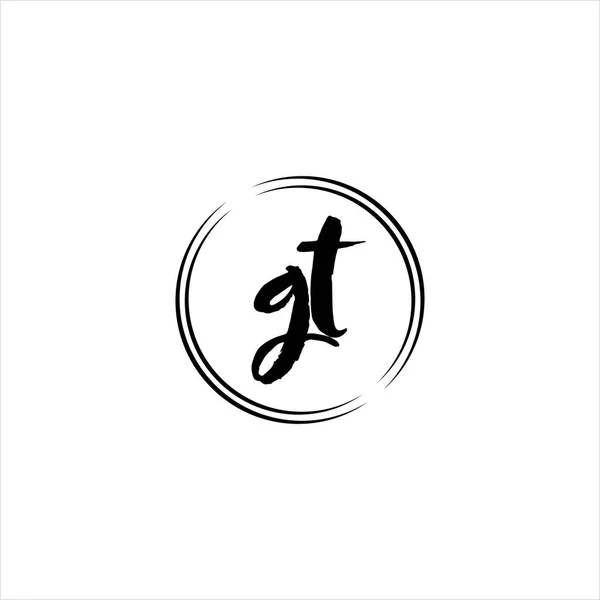 Lettre Commune Logo Design Abstrait — Image vectorielle