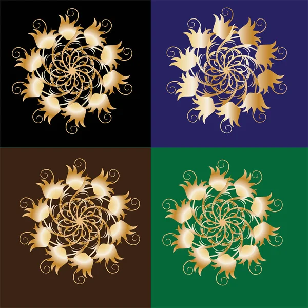 Diseño Plantilla Mandala Con Gráfico Vectorial — Archivo Imágenes Vectoriales