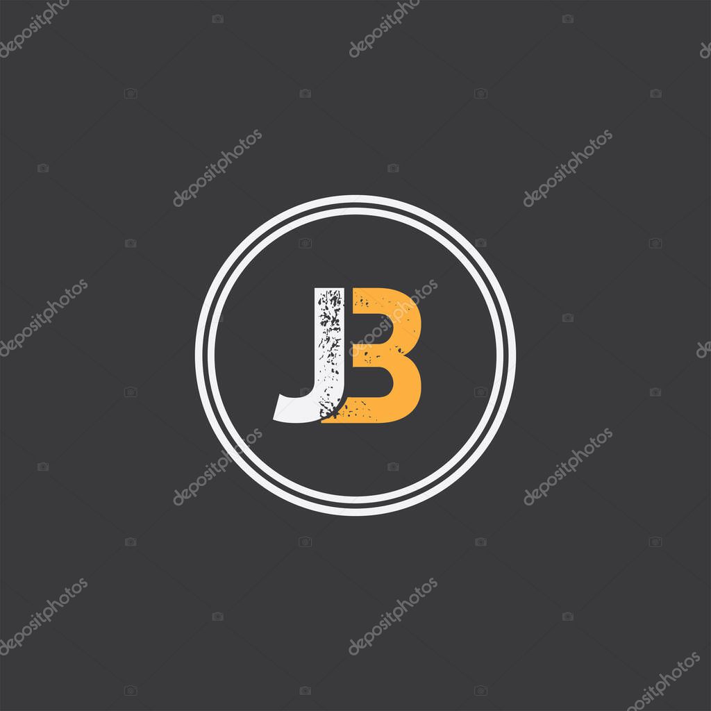 J B letter logo abstract design