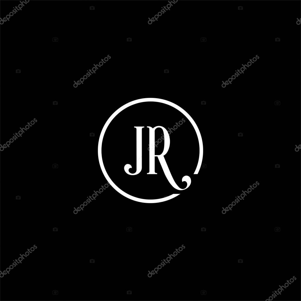 J R letter logo abstract design