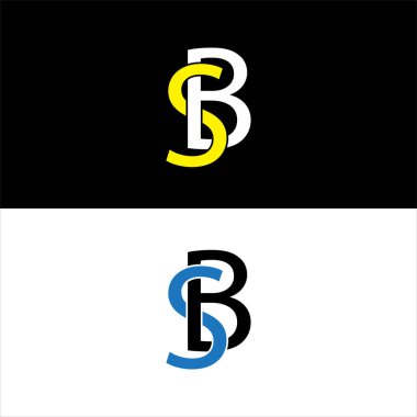 S B harfi logosu soyut tasarım