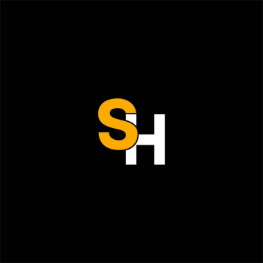 S H harfi logosu yaratıcı tasarım