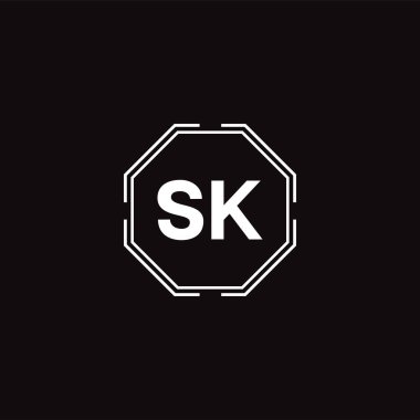 S k harfi logo amblemi tasarımı