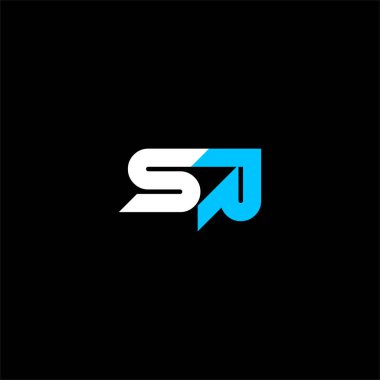 S R harfi logosu soyut tasarım