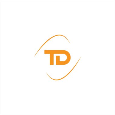 TD ortak harf logosu soyut tasarımı