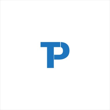 T P harfi logosu soyut tasarımı