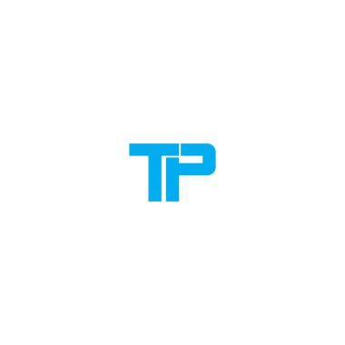 T P harfi logosu soyut tasarımı