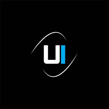U I harfi logo şablonu tasarımı