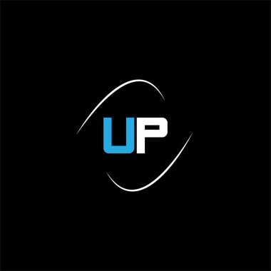 U P harfi logo amblemi tasarımı