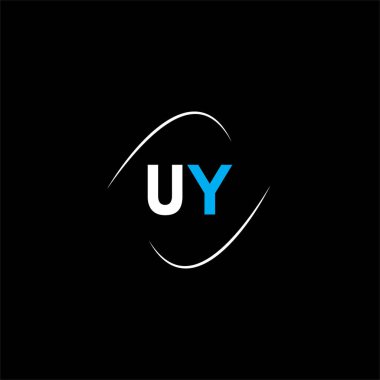 U Y harfi logo şablonu tasarımı
