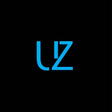 U Z harfi logo yaratıcı tasarımı