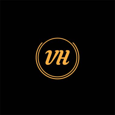 V H harfi logosu soyut tasarım