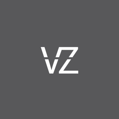 V Z harfli logo monogram tasarımı