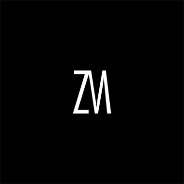 Z M harfi logosu soyut tasarım