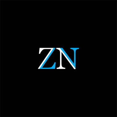 Z N harfi logo monogram tasarımı