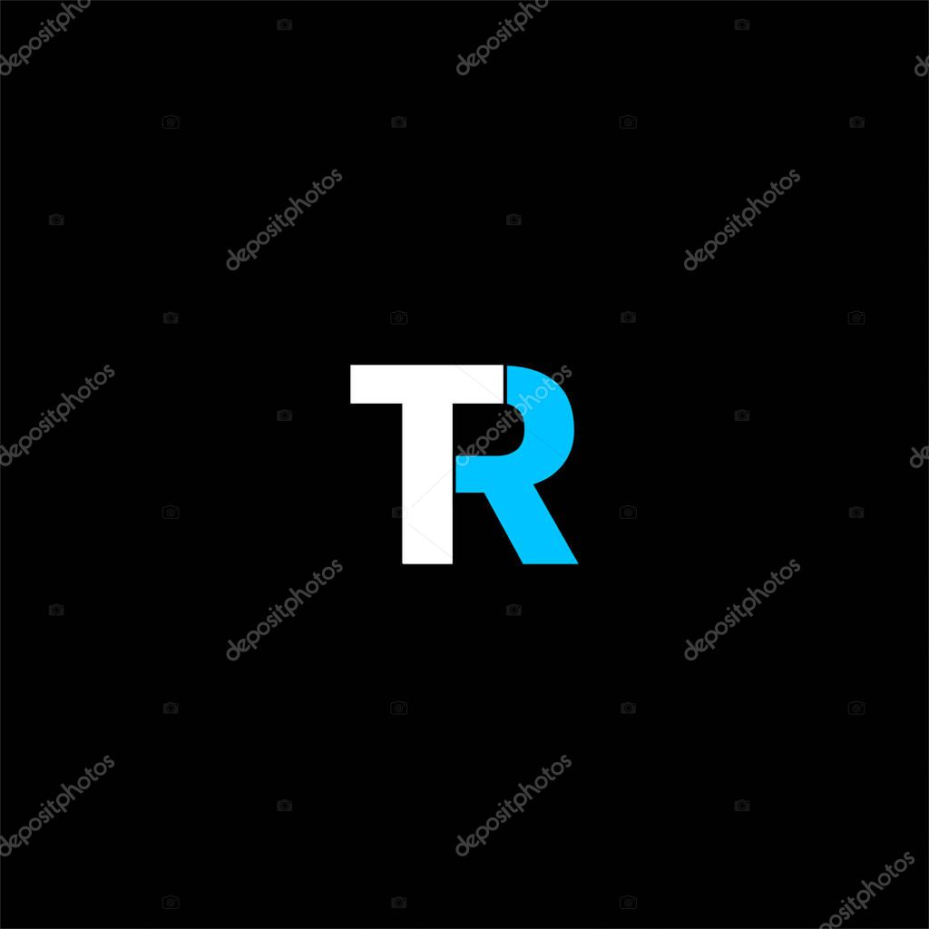 T R letter logo template design