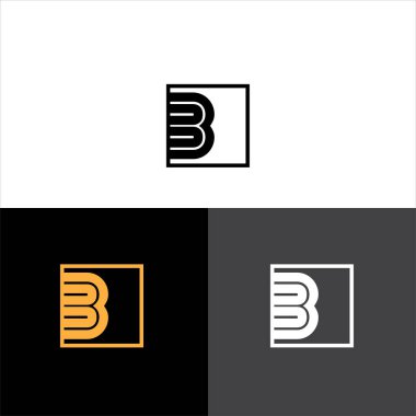 b harfi logo yaratıcı tasarım