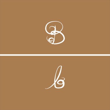 b harfi logo yaratıcı tasarım