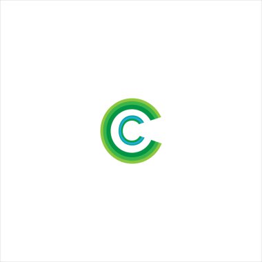 c harfi logo soyut tasarımı
