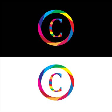 c harfi logo soyut tasarımı