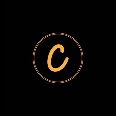 c harfi logo soyut tasarımı