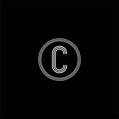 c harfi logo soyut tasarımı