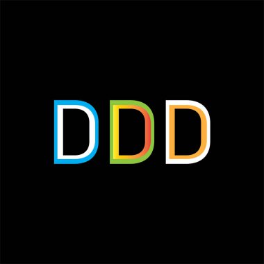 d harf logo element tasarımı vektör grafik ile