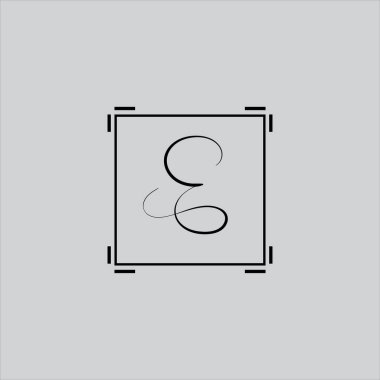 e harf logo vektör tasarımı