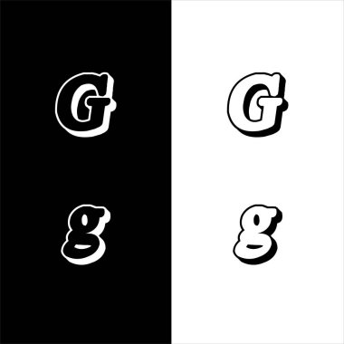 g harfi logosu soyut tasarımı