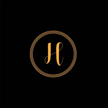 h harfli monogram tasarımı