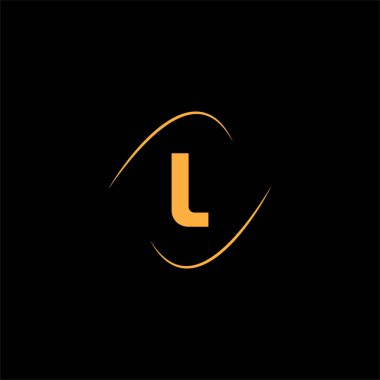 L harfi logo monogram tasarımı