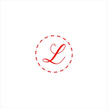 L harfi logo monogram tasarımı